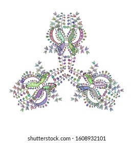 Winter snowflake. Isolated on neutral, white and green colors. Snowflake Icon. Snowflake Vector illustration.
