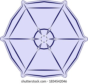 copo de nieve de invierno aislado en fondo blanco. Ilustración vectorial.