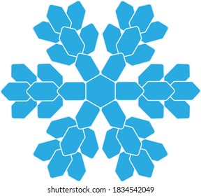 copo de nieve de invierno aislado en fondo blanco. Ilustración vectorial.