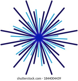 winter Snowflake isolated on white background. Vector illustration.