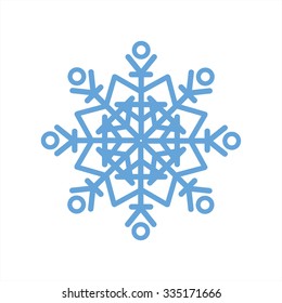 Winter snowflake isolated on white background