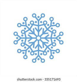 Winter snowflake isolated on white background