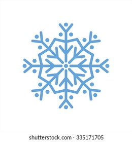 Winter snowflake isolated on white background