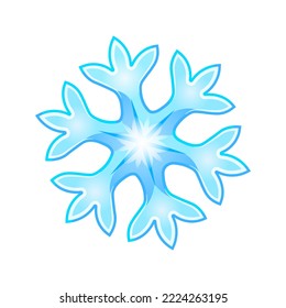 Copo de nieve de invierno Gran tamaño de emoji para las vacaciones de Navidad