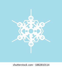 winter snowflake on blue background