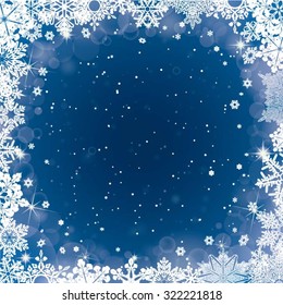 Winter snowflake seasonal background