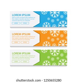 winter snowflake shape banner. holiday party invitation. design banner background