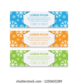 winter snowflake shape banner. holiday party invitation. design banner background