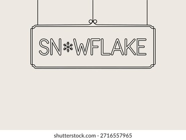 Ilustración de decoración colgante de signo de copo de nieve de invierno