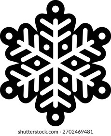 Winter snowflake silhouette and template isolated. 
Snowflake shaped gingerbread cookies silhouette vector.
Transparent background.
