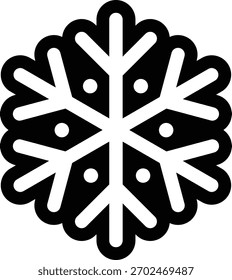Silueta de copo de nieve de invierno y Plantilla aislada. 
Vector de silueta de galletas de jengibre en forma de copo de nieve.
Fondo transparente.
