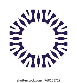Winter snowflake simple logo isolated on white background