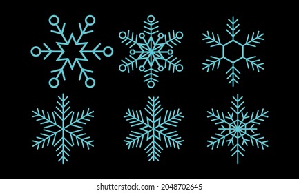Invierno Snowflake Svg Bundle Navidad Vector y imagen de un clip de Snowflake