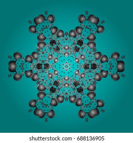 Winter snowflake, vector background. Vector illustration. Isolated nice snowflakes on colorful background. 