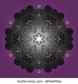 Winter snowflake. Vector design.