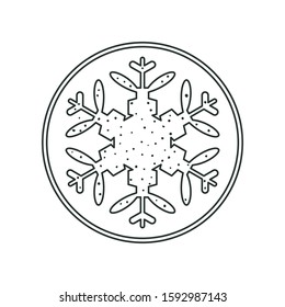 winter snowflake vector icon illustration