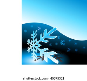 winter snowflake vector illustration background