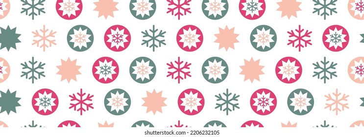 Diseño de patrones sin fisuras del vector de copo de nieve de invierno