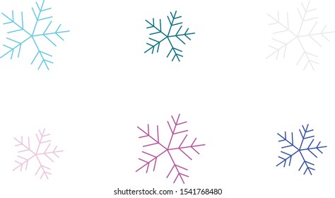 Winter snowflake vector set design