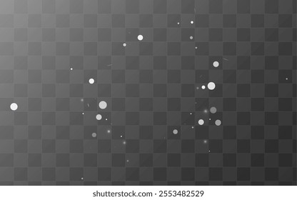 Winter Snowflake Vector Transparent Background. Xmas Snow Design. Gray Christmas Banner. New Blizzard Holiday.