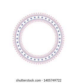 Winter Snowflake Wreath Brush Pattern Texture