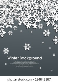 Winter snowflakes background eps10