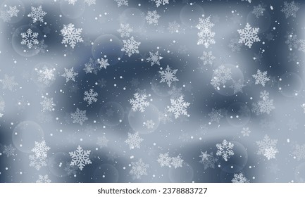 Winter with snowflakes background. Pattern for new year ad, booklets.