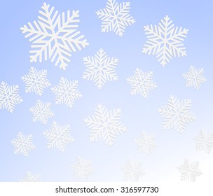 Winter snowflakes background. Vector illustration