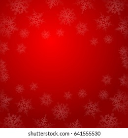 Winter snowflakes background vector illustration.