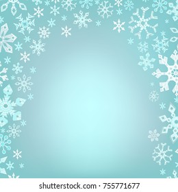 winter snowflakes background. vector illustration