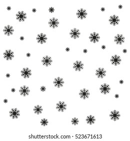 winter, snowflakes, background, wallpaper, vector icon, eps10