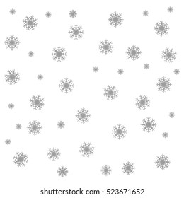 winter, snowflakes, background, wallpaper, vector icon, eps10