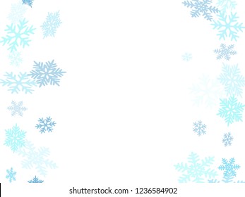 Winter Card Border Snow Flakes Falling Stock Vector (Royalty Free ...