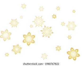 Winter snowflakes border minimal vector background. Luxurious festive background for your Christmas and New Year Design of banners, cards, posters, wallpapers. Seasonal winter symbols.