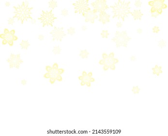 Winter snowflakes border minimal vector background. Shiny Christmas and New Year frame for gift certificate, ads, banners, flyers.  Seasonal winter symbols.