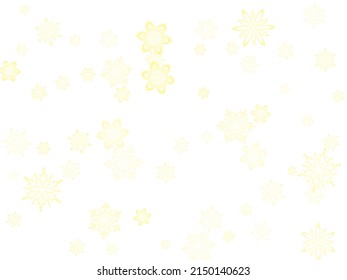 Winter snowflakes border minimal vector background. Shiny Christmas and New Year frame for gift certificate, ads, banners, flyers.  Vector illustration.