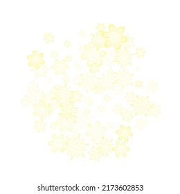 Winter snowflakes border minimal vector background. Shiny Christmas and New Year frame for gift certificate, ads, banners, flyers.  Vector illustration.