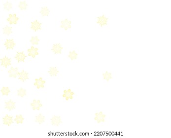 Winter snowflakes border minimal vector background. Macro snowflakes flying border design, holiday banner with flakes confetti scatter frame, snow elements. Winter frost print. Festive frame.