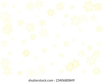 Winter snowflakes border minimal vector background. Macro snowflakes flying border design, holiday banner with flakes confetti scatter frame, snow elements. Seasonal winter symbols.