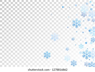 Winter snowflakes and circles border vector illustration. Unusual gradient snow flakes isolated banner background. New Year 2019 card border pattern template with cool snowflake shapes isolated.