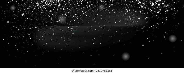 Winter snowflakes falling snow background design