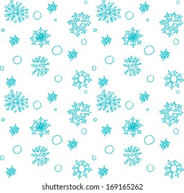 Winter and snowflakes. Vector