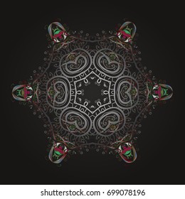 Winter snowflakes, vector background. Repeated texture for surface, wrapping paper 