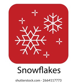 Design de ícone de ilustração de vetor flocos de neve de inverno para uso gráfico de férias