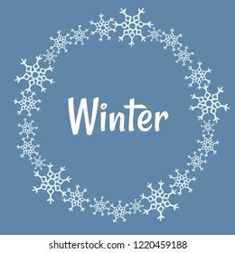 Winter snowflakes wreath