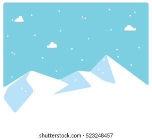 Winter snowing background. Vector illustration.