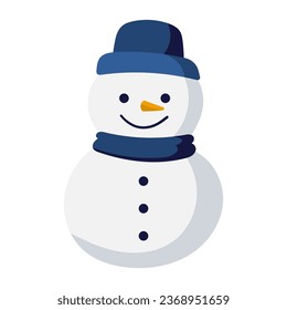 winter snowman cartoon vector illustration