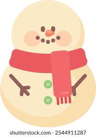 winter snowman christmas card cute character xmas