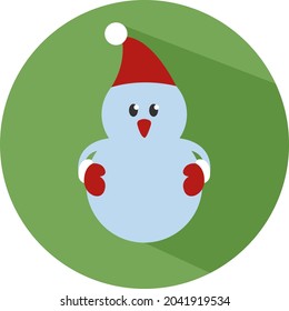 Winter snowman, illustration, vector, on a white background.