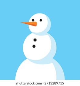 winter snowman mascot vector illustration
